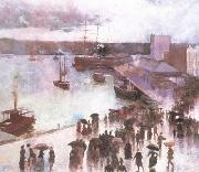 Charles conder Departure of thte OrientCircularQuay (nn02) oil